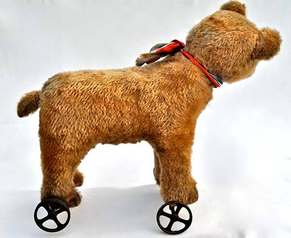 Vintage steiff bear on hot sale wheels